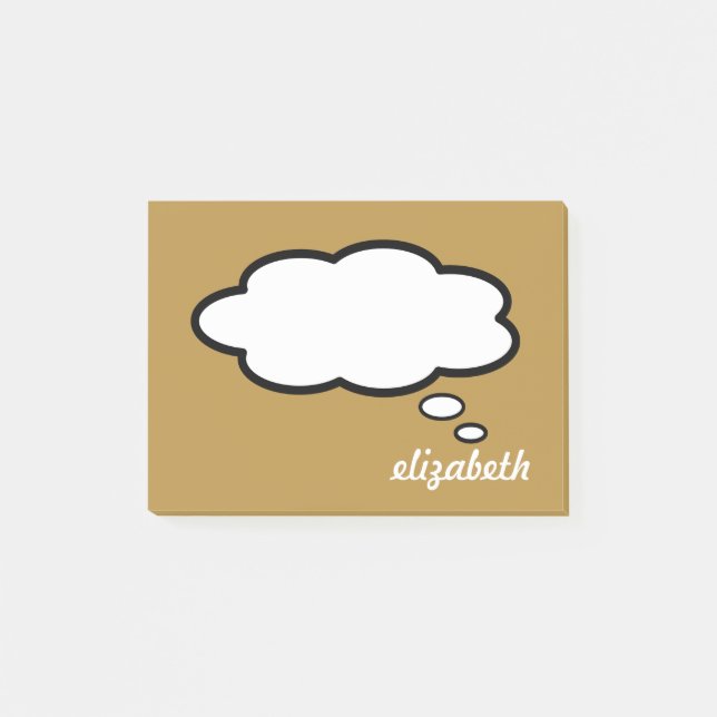 Personalized Name Talk Bubble  Post-it Notes (Front)