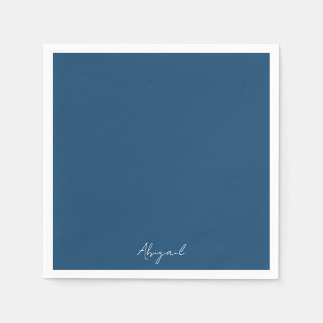 Personalized Name Teal Bridal Shower  Napkins (Front)