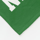 Personalized Name Team Colors Green/Gold Football Fleece Blanket (Corner)