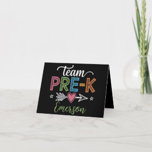 Personalized Name Team Pre-K PreSchool Teacher Announcement