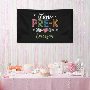 Personalized Name Team Pre-K PreSchool Teacher  Banner