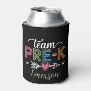 Personalized Name Team Pre-K PreSchool Teacher Can Cooler