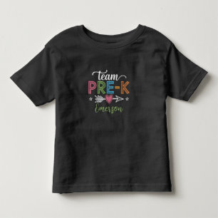 Personalized Name Team Pre-K PreSchool Teacher Toddler T-shirt