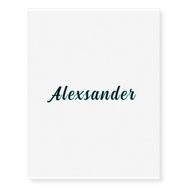 Personalized Name Temporary Tattoos Custom Color (Front)