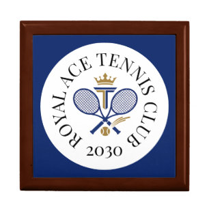 Personalized Name Tennis Club Royal Blue Gift Box