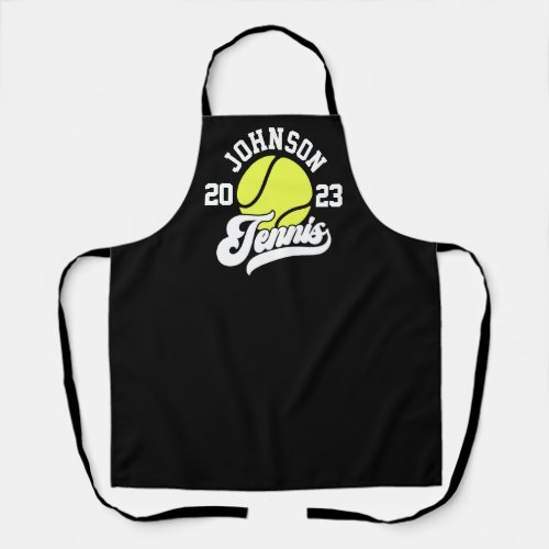 Personalized NAME Tennis Player Racket Ball Court Apron