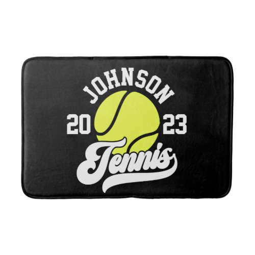 Personalized NAME Tennis Player Racket Ball Court Bath Mat