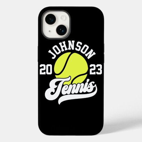 Personalized NAME Tennis Player Racket Ball Court Case_Mate iPhone 14 Case