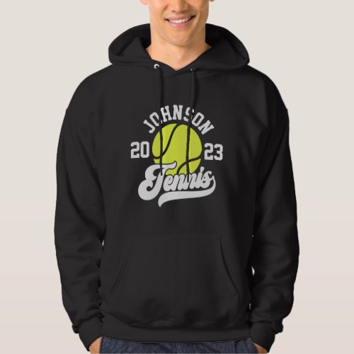 Personalized NAME Tennis Player Racket Ball Court Hoodie