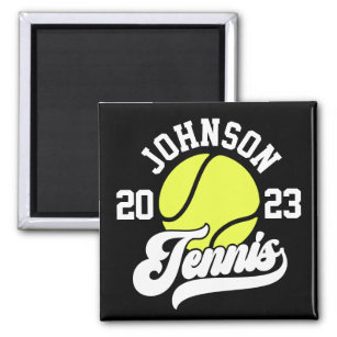 Personalized NAME Tennis Player Racket Ball Court Magnet