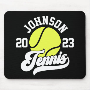 Personalized NAME Tennis Player Racket Ball Court Mouse Pad