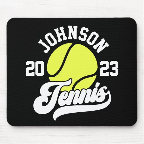 Personalized NAME Tennis Player Racket Ball Court Mouse Pad
