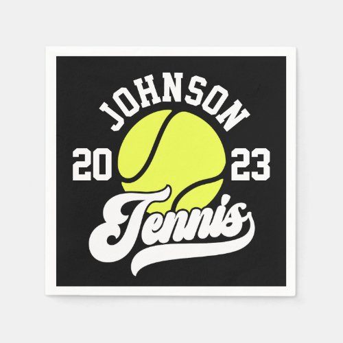 Personalized NAME Tennis Player Racket Ball Court Napkins
