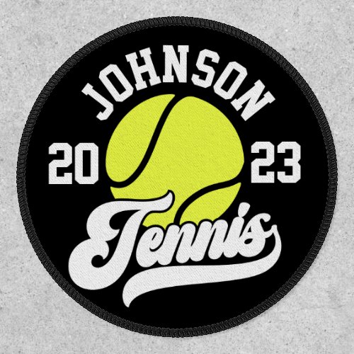 Personalized NAME Tennis Player Racket Ball Court Patch
