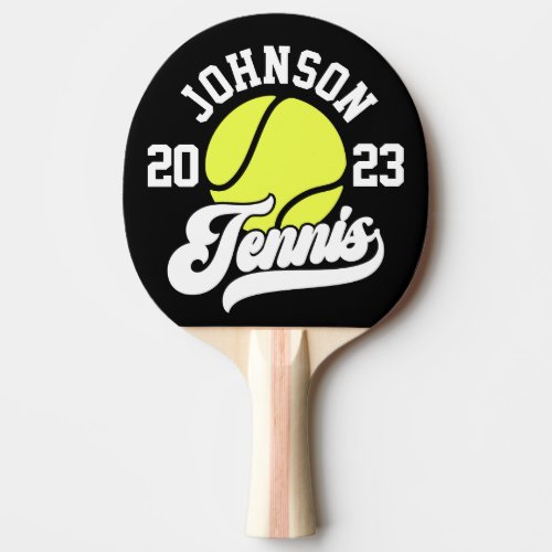 Personalized NAME Tennis Player Racket Ball Court Ping Pong Paddle