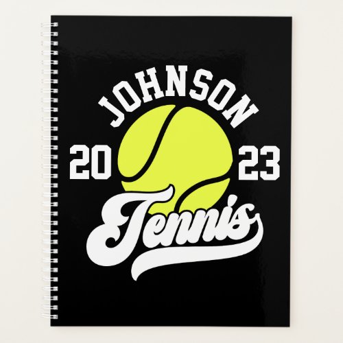 Personalized NAME Tennis Player Racket Ball Court Planner