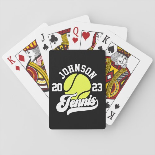 Personalized NAME Tennis Player Racket Ball Court Playing Cards