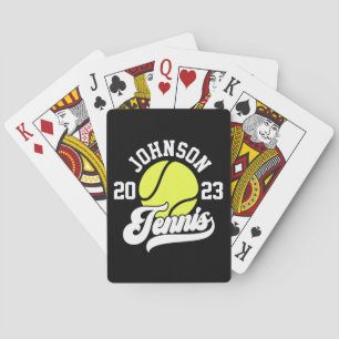 Personalized NAME Tennis Player Racket Ball Court Poker Cards