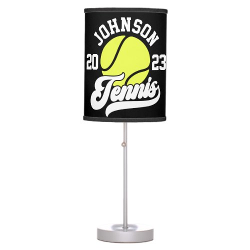 Personalized NAME Tennis Player Racket Ball Court Table Lamp