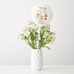Personalized Name Text Boho Woodland Jungle Animal Balloon