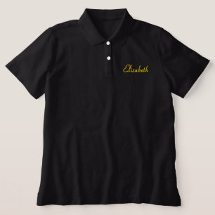 Personalized Name & Text Color Custom Women's Embroidered Polo Shirt