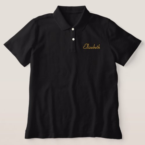 Personalized Name  Text Color Custom Womens Embroidered Polo Shirt