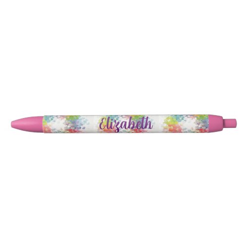 Personalized Name Text Cute Romantic Colorful Blue Ink Pen