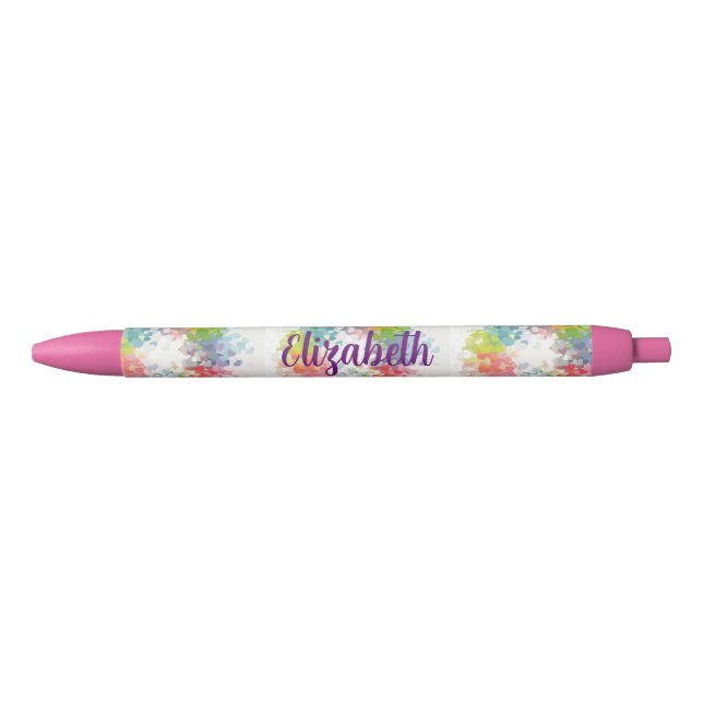 Personalized Name Text Cute Romantic Colorful Pen (Front)