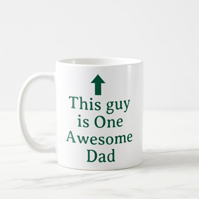 PERSONALIZED NAME & TEXT FUNNY SIMPLE STYLISH DAD COFFEE MUG (Left)