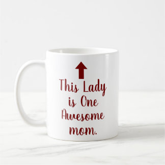 PERSONALIZED NAME & TEXT FUNNY SIMPLE STYLISH MOM COFFEE MUG