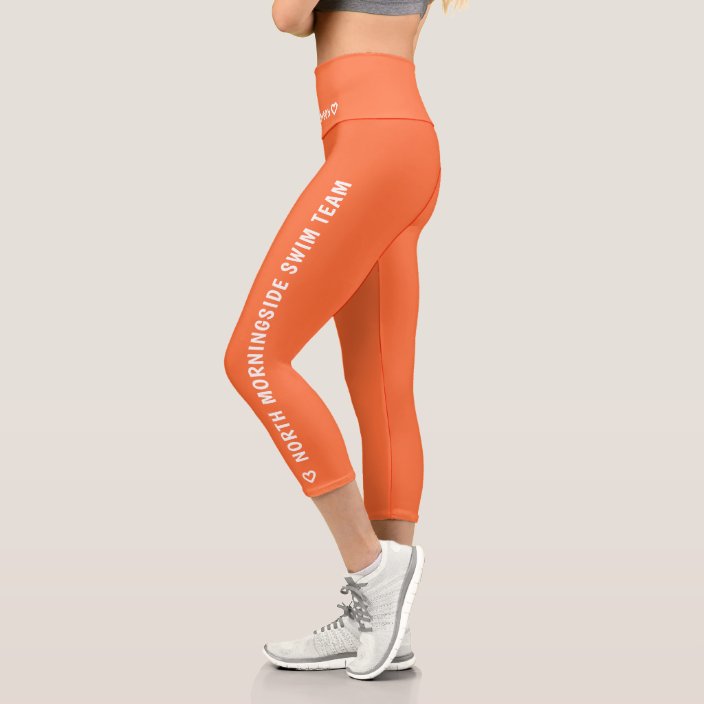 orange capri leggings