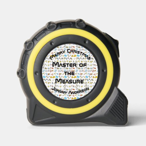 Personalized NameText Master of the Measure Tape Measure