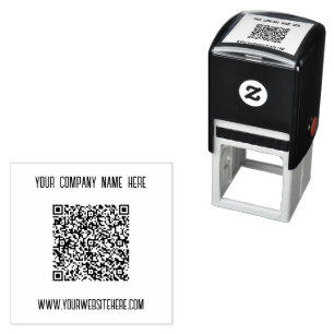 Personalized Name Text QR Code Self-inking Stamp