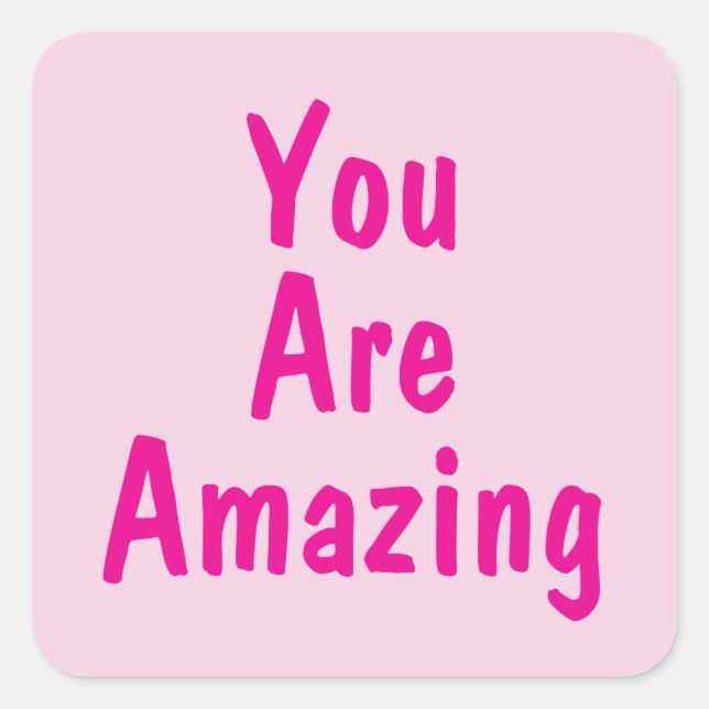 PERSONALIZED NAME & TEXT SIMPLE STYLISH MODERN  SQUARE STICKER (Front)