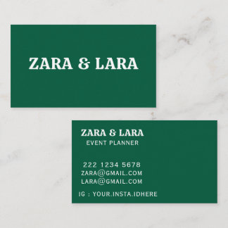 PERSONALIZED NAME TEXT SIMPLE STYLISH PROFESSIONAL BUSINESS CARD
