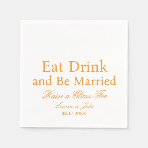 PERSONALIZED NAME &amp; TEXT SIMPLE STYLISH WEDDING NAPKINS