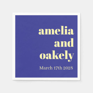 PERSONALIZED NAME & TEXT SIMPLE STYLISH WEDDING NAPKINS