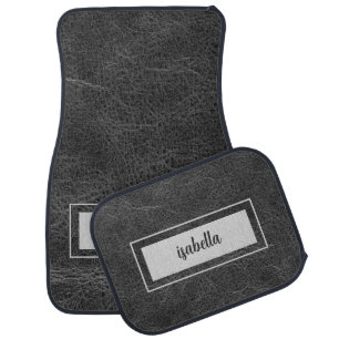 Personalized Name Textured Black Car Floor Mat