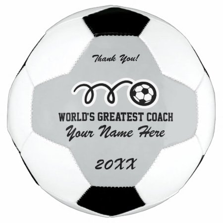 Personalized Name Thank You Coach Soccer Ball