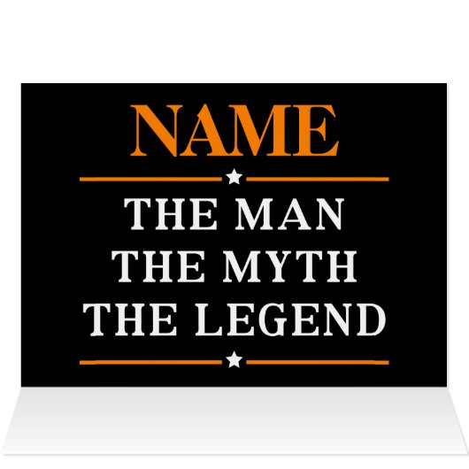 Personalized Name The Man The Myth The Legend (Inside Horizontal (Top))