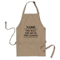 Personalized Name The Man The Myth The Legend Adult Apron