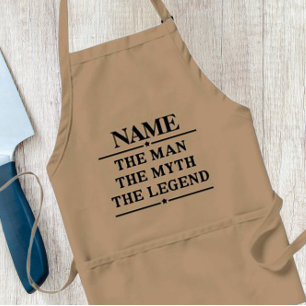 Personalized Name The Man The Myth The Legend Adult Apron