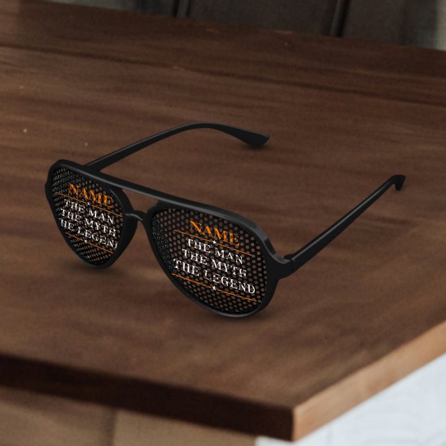 Personalized Name The Man The Myth The Legend Aviator Sunglasses (Creator Uploaded)