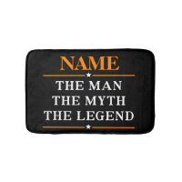 Personalized Name The Man The Myth The Legend Bathroom Mat