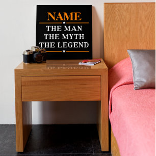 Personalized Name The Man The Myth The Legend Canvas Print