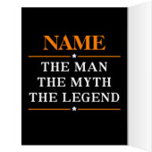 Personalized Name The Man The Myth The Legend Cards (Inside (Left))