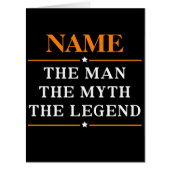 Personalized Name The Man The Myth The Legend Cards (Front)