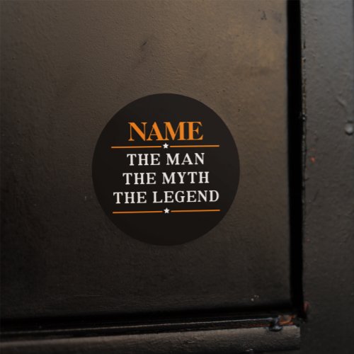 Personalized Name The Man The Myth The Legend Classic Round Sticker