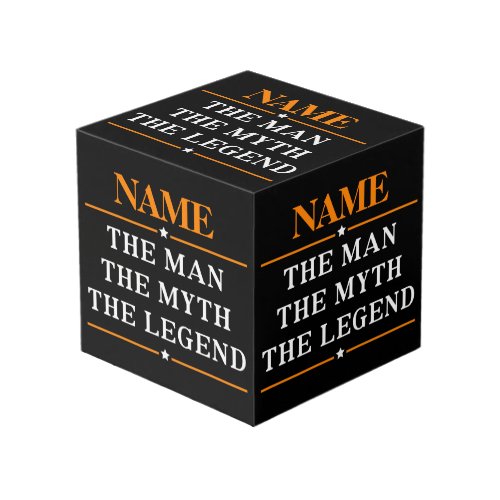 Personalized Name The Man The Myth The Legend Cube