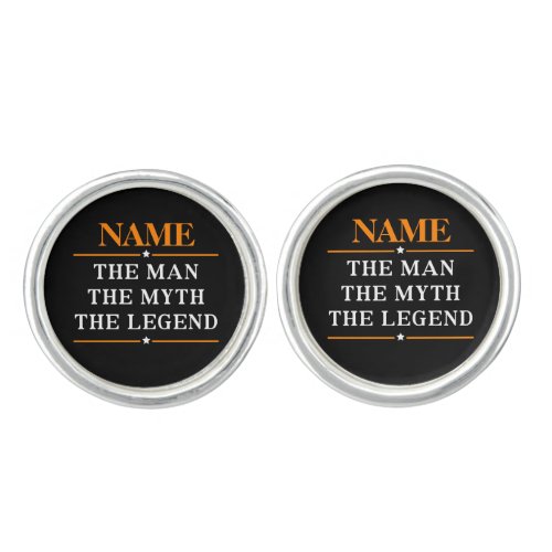 Personalized Name The Man The Myth The Legend Cufflinks
